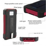 Водонепроницаемый Power Bank 10000mAh Dual-USB с Солнечным зарядным устройством для всех Телефонов