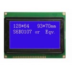 128x64 Dots Graphic Blue Color with Backlight LCD Display Module S6B0107