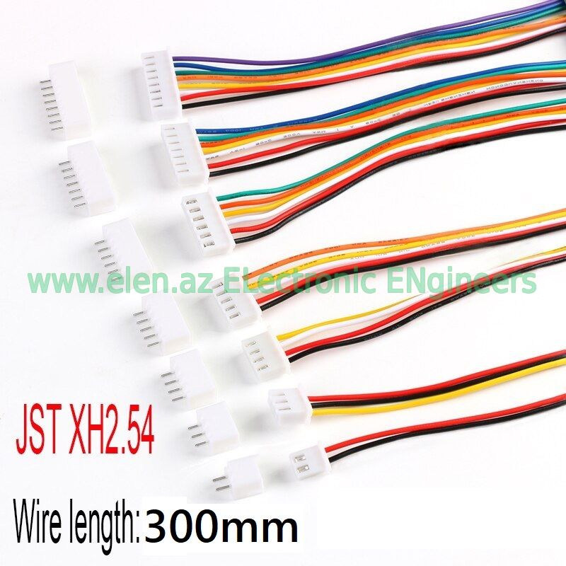 JST XH2.54 XH 2.54mm Wire Cable Connector 2/3/4/5/6/7/8/9/10 Pin Pitch Male Female Plug Socket 30cm Wire Length 26AWG