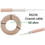 1м Коаксиальный кабель RF 50 Ом RG316 DC0-6GHZ Высокотемпературный высокочастотный посеребренный провод