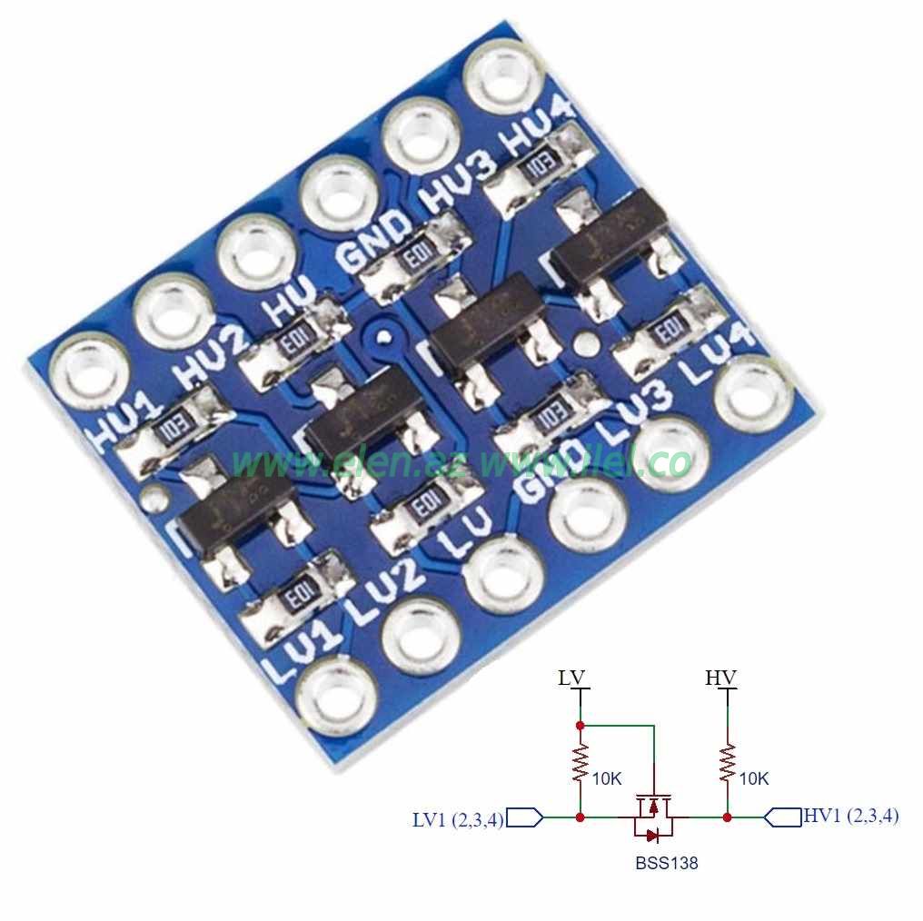logic level converter Bi-Directional-Level-Shifter Circuit