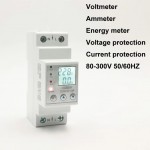 Реле напряжения и тока 80А регулируемое защитное устройство от перенапряжения, ограничение тока, вольтметр, амперметр