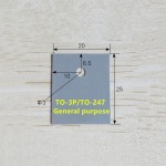 TO-3P/TO-247 Изоляционная Прокладка Транзистора Силиконовый Изолятор 25 мм x 20 мм x 0,3 мм
