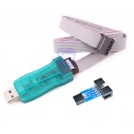 USBASP ISP AVR USB-программатор с проводом JATG для Arduino + 10-контактный стандартный 6-контактный адаптер + 5 В
