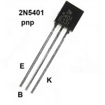 2N5401 p-n-p TO-92 150V 0.6A 0.625Вт hfe= 60 -240
