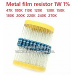 1W Metal film resistor 1% 47K 100K 110K 120K 130K 150K 180K 200K 220K 240K 270K ohm