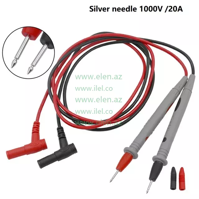 PT1034 Silicone Multimeter Test Lead 1000V 20A Silver