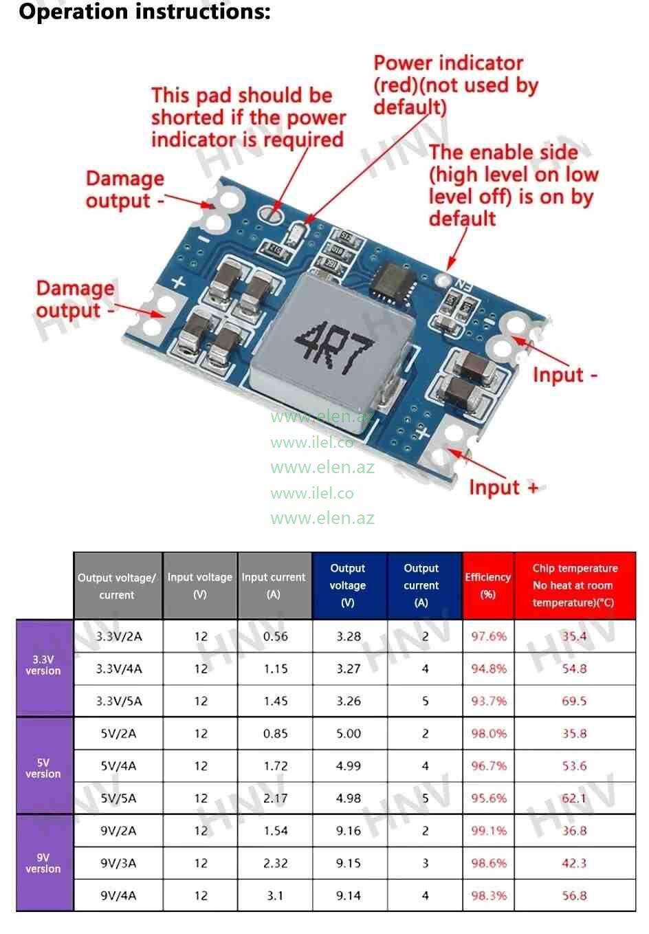 5A 20V to 3.3v 5v 12v instruction2