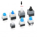 Self-Locking Square Push Button Switch 6 Pin 8x8mm
