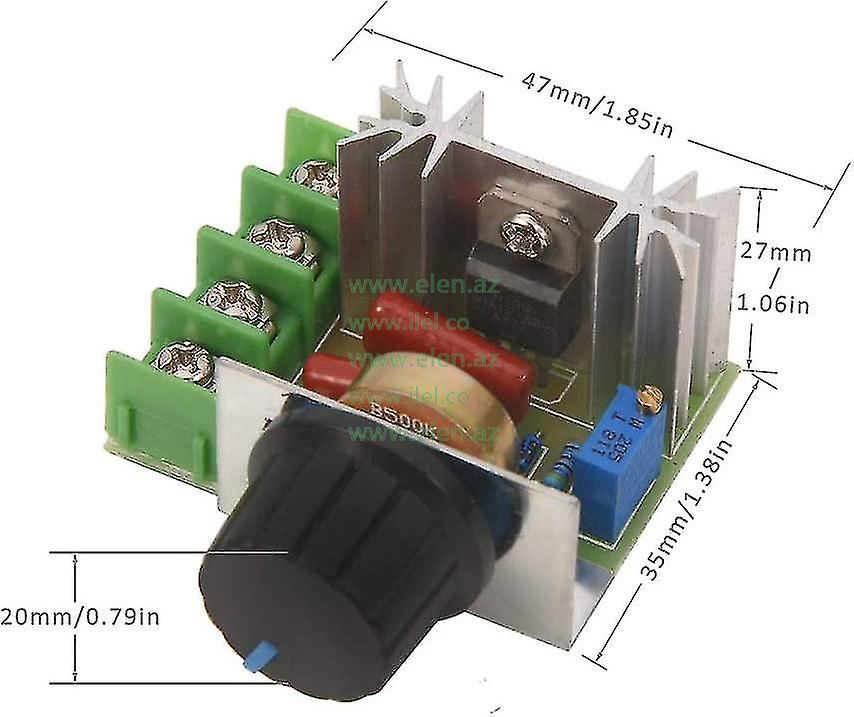 Dimentions AC 220V 2000W SCR Voltage Regulator