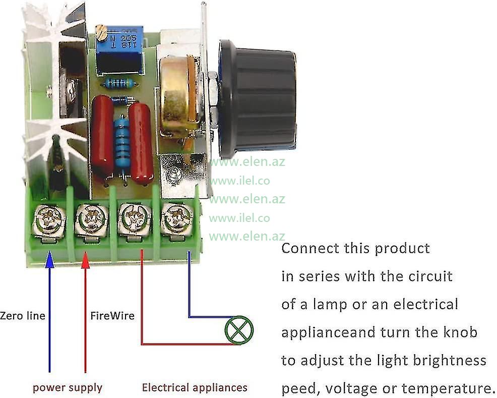 Connection AC 220V 2000W SCR Voltage Regulator