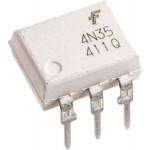 4N35, Оптопара с транзисторным выходом (=АОТ128А-Д), [DIP-6]