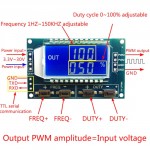 Signal Generator 1Hz-150Khz 3.3V-30V PWM Pulse Frequency Duty Cycle Adjustable Module LCD Display PWM Board Module