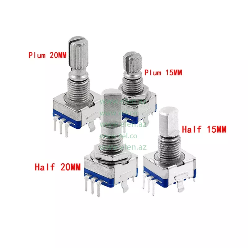 Half / Plum Axis Rotary Encoder, Handle Length 15mm / 20mm Code Switch / EC11 / Digital Potentiometer